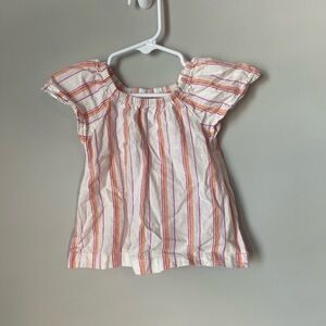 Carter's Striped Kids Blouse - Pink and Orange